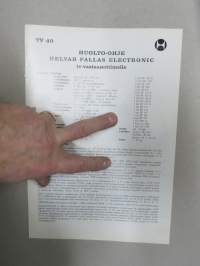 Helvar Pallas Electronic TV -huolto-ohje