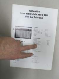 Luxor matkaradio B 4973 West-Side Selektomat -huolto-ohje