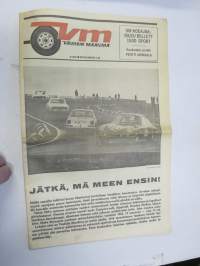 Vauhdin maailma 1967 nr 8, sis. mm. seur. artikkelit / kuvat / mainokset; Jätkä mä meen ensin, Saammeko esitellä Jussi Lagerblom autourheilun Aladin, III