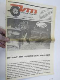 Vauhdin Maailma 1968 nr 3 sis. mm. seur. artikkelit / kuvat / mainokset; Esittelyssä Chris Amon, XIV Hankiralli,  - Poskisolistien vapaapäivä, Me viritämme