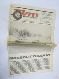 Vauhdin Maailma 1968 nr 1 sis. mm. seur. artikkelit / kuvat / mainokset; Mongolit tulevat,  Esittelyssä Sylvia Österberg, XIX KAK-ralli - Ack Värmeland du