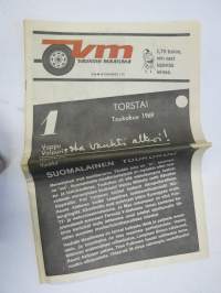 Vauhdin Maailma 1969 nr 6, sis. mm. seur. artikkelit / kuvat / mainokset; Jean-Pierre Beltoise, Kuukauden profiili - Heikki Liedes, Pääsorsa Lusenius, Tapio