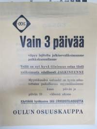 Vain 3 päivää - lajiteltu jalkinevalikoima paikkakunnallanne - Oulun Osuuskauppa -myyntiesite