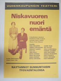Niskavuoren nuori emäntä - Uudenkaupungin teatteri -juliste