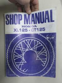 Honda XL 125 / CT 125 Shop Manual -korjaamokirja englanniksi