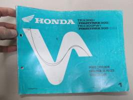 Honda TRX300t (Fourtrax 300), TRX300FWt (Fourtrax 300 4x 4) Parts Catalogue -varaosaluettelo