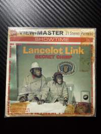 View-Master – Lancelot Link: Secret Chimp – 3 reel / 3 kuvakiekkoa (alkuperäispakkauksessa, muoveissa)