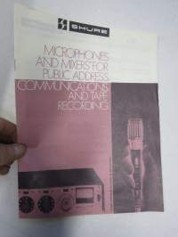 Shure Microphones and Mixers -myyntiesite