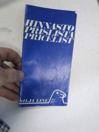 Silja Line - Hinnasto / Prislista / Pricelist 1975
