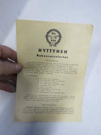 SIL - FFF Hyttynen rakennusselostus -lentokonepienoismallin rakentamisohje