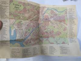 Turun kartta ja tietoja Turkuun saapuville 1965