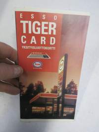 Esso Tiger Card yksityisluottokortti -esite / hakemus / sopimus
