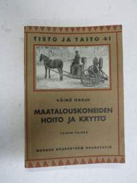 Maatalouskoneiden hoito ja käyttö - Tieto ja taito nr 41, erilaisten maatalouskoneiden seikkaperäistä käytönopastusta, myös polttomoottorit, lokomobiilit, traktorit!