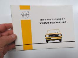 Volvo 142 / 144 / 145 1973 Instruktionsbok -käyttöohjekirja, ruotsinkielinen