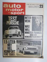 Auto motor und sport 1963 nr 23, Fiat 1500 L, Test Porsche 356C + SC, Die Briten in kommen, Triumph 2000, ym.
