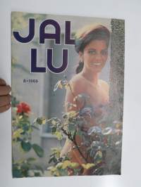 Jallu 1966 nr 8, Ruotsin lappalaistyttö tähtenä Hollywoodissa, Tom Neal, Saudiprinsessa Ferial, Egyptin napatanssijat, Anchorage Alaskassa, ym.