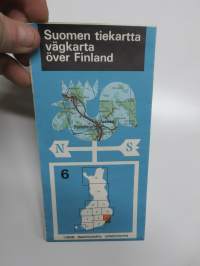 Suomen tiekartta 6 vägkarta över Finland 1970 -road map