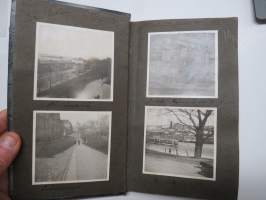 Valokuva-albumi 1920-luvulta, paljon kuvia Helsingistä, opiskelijaelämää, ym. mukana 1kpl pikakuvaamo 