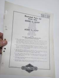 Briggs & Stratton Illustrated Parts List Model Series 60200 to 60297 / 61200 to 61297