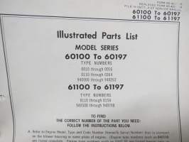 Briggs & Stratton Illustrated Parts List Model Series 60100 to 60197 / 61100 to 61197