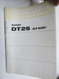 Suzuki DT25 (DT400) outboard parts catalogue 1975, illustrations / perämoottori, varaosaluettelo räjäytyskuvineen