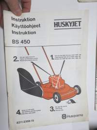 Husqvarna Huskyjet BS 450  Gräsklippare / Ruohonleikkuri Instruktion   -käyttöohjekirja