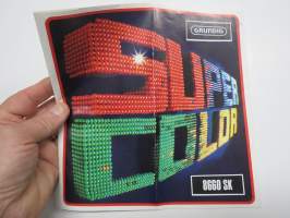 Grundig 8660 SK väri TV -käyttöohjekirja ym. mukana toimitettuja papereita