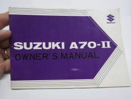 Suzuki A70-II Owner´s Manual -käyttöohjekirja