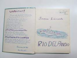 Sotilasmuistio, matruusi T.K. - Rio Del Pansio, TurLas -varusmiesaikaisia muistoja ja piirroksia ym. varten tarkoitettu kirja