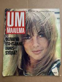 Uusi Maailma 1967 nr 2, ilmestynyt 12.1.1967, Jean Shrimpton, Suomalaista kauneutta - miten se on myytävä? Kuka pelkää Virginia Wolfia?