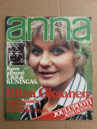 Anna 1975 nr 45, ilmestynyt 4.11.1975, Ritva Oksanen, Liisa Veijalainen, Anita Välkki, Warren Beatty