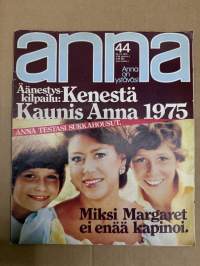Anna 1975 nr 44, ilmestynyt 28.10.1975, Kodin ja sisustamisen erikoisnumero, Airi Westerlund, Suviranta, Sirkka Salonen