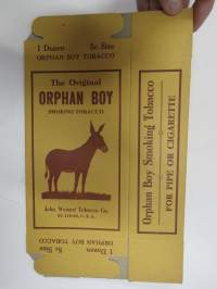 The Original Orphan Boy Smoking Tobacco - John Weisert Tobacco Co., St. Louis, USA -käyttämätön tupakkapakkaus