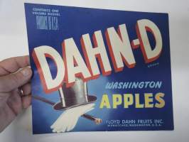 Dahn-D Washington Apples -etiketti / hedelmä- / vihanneslaatikon päätypainate
