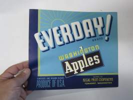 Everday! Washington Apples -etiketti / hedelmä- / vihanneslaatikon päätypainate