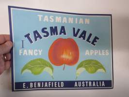 Tarma Vale Fancy Apples -etiketti / hedelmä- / vihanneslaatikon päätypainate