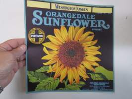 Orangedale Sunflower Brand -etiketti / hedelmä- / vihanneslaatikon päätypainate