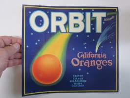 Orbit California Oranges -etiketti / hedelmä- / vihanneslaatikon päätypainate