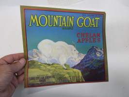 Mountain Goat Chelan Apples -etiketti / hedelmä- / vihanneslaatikon päätypainate
