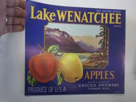 Lake Wenatchee Apples -etiketti / hedelmä- / vihanneslaatikon päätypainate