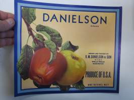 Danielson Brand Apples -etiketti / hedelmä- / vihanneslaatikon päätypainate