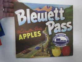 Blewett Pass Washington State Apples -etiketti / hedelmä- / vihanneslaatikon päätypainate
