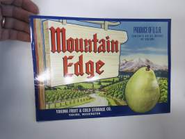Mountain Edge Pears -etiketti / hedelmä- / vihanneslaatikon päätypainate
