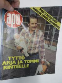 Apu 1973 nr 32, 10.8.1973, Arja ja Tommi Rinne, Parinvaihto Tikkakoski - pappi ja maanviljelijä vaihtoivat vaimoja - Raimo & Liisa Rouhiainen + Pirkko & Timo...