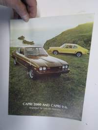 Ford Capri 2000, & V-6 - Imported for Lincoln-Mercury 1974 USA -myyntiesite
