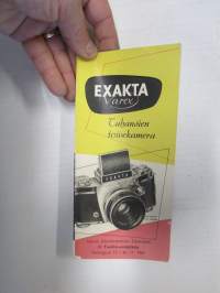 Exacta Varex - Tuhansien toivekamera -myyntiesite 1961 (Saksan Demokraattisen Tasavallan II Teollisuusnäyttely Helsinki)