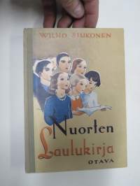 Nuorten laulukirja ja koululaisen musiikkitieto, kansikuvitus Martta Wendelin
