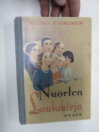 Nuorten laulukirja ja koululaisen musiikkitieto, kansikuvitus Martta Wendelin