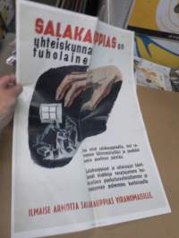 Salakauppias on yhteiskunnan tuholainen 1942 - Sodan lehdet dokumentti 25 -juliste + lehti / lehdet, uustuotantoa / poster, reprint