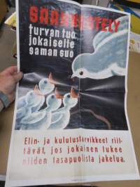 Säännöstely turvan tuo 1941-1942 - Sodan lehdet dokumentti 24 -juliste + lehti / lehdet, uustuotantoa / poster, reprint